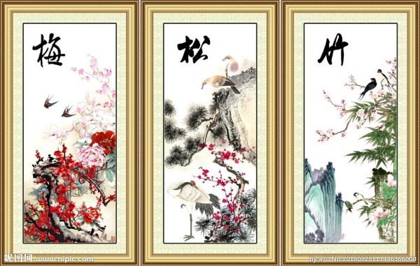歲寒三友是指哪三個植物？松樹、竹子及梅花