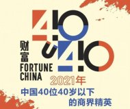 2021年中國40位40歲以下的商界精英，張一鳴獲得冠軍